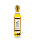 Extra virgin white truffle oil bottle with gold cap and label for Dog Traning product